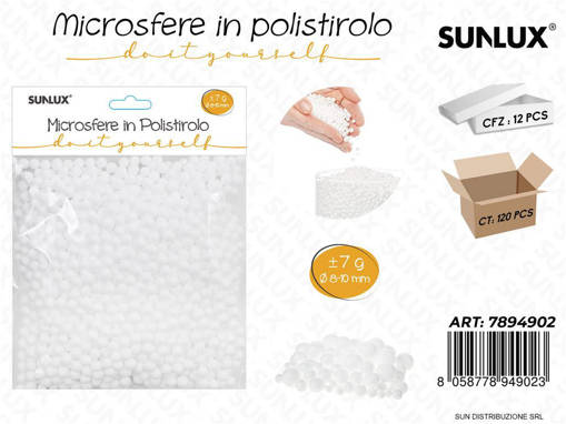 Microsfere In Polistirolo 7G 8-10Mm /Pz Da 12**