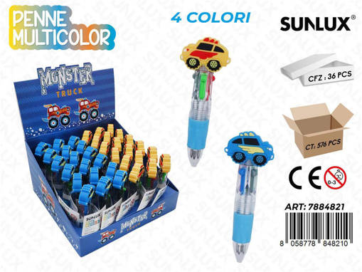 Sunlux - Sunlux Penne Multicolor M.Truck 4Col Ass. 7884821