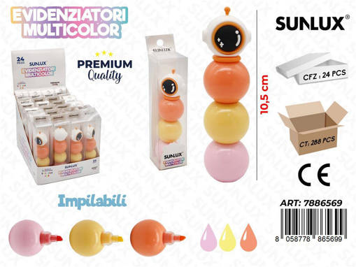 Sunlux - Sunlux Evidenzatori Multicolor Impilabili 10.5Cm 7886569