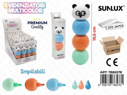 Sunlux - Sunlux Evidenzatori Multicolor Impilabili 10.5Cm 7886578