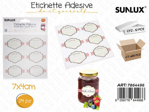 Sunlux Etichette Adv 24Pcs 7*4Cm