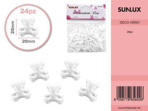 Orsetti 24Psc Bianco /Pz Da 12-24**