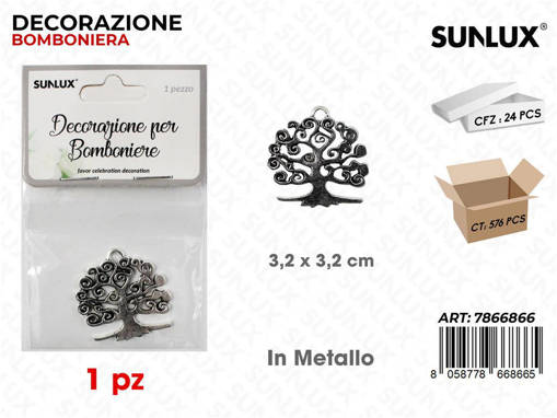 Sunlux Dec. Bomb. In Metallo 3.2*3.2Cm /Pz Da 24**
