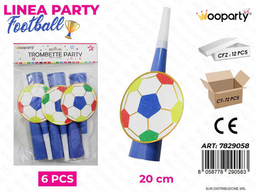 L. Football Trombette Party 20Cm 6Pcs /Pz Da 12**