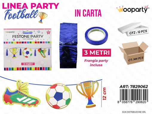 L. Football Festone Party 12Cm*3Mt /Pz Da 12**