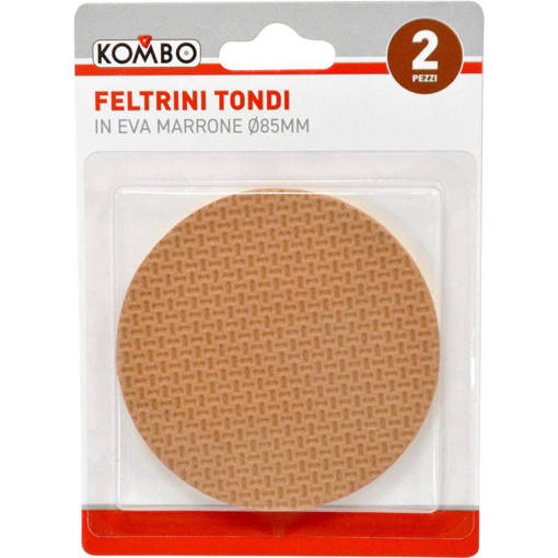 Kombo Set 2 Pz Feltrini Tondi In Eva Grandi Marrone Diamentro 85Mm