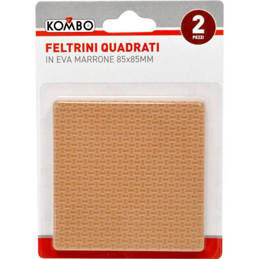 Kombo Set 2 Pz Feltrini Quadrati In Eva Grandi Marrone 85X85Mm