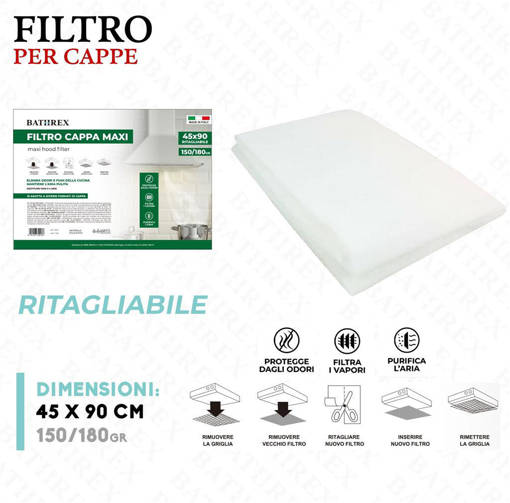Bathrex Filtro Per Cappe 45X90 Maxi