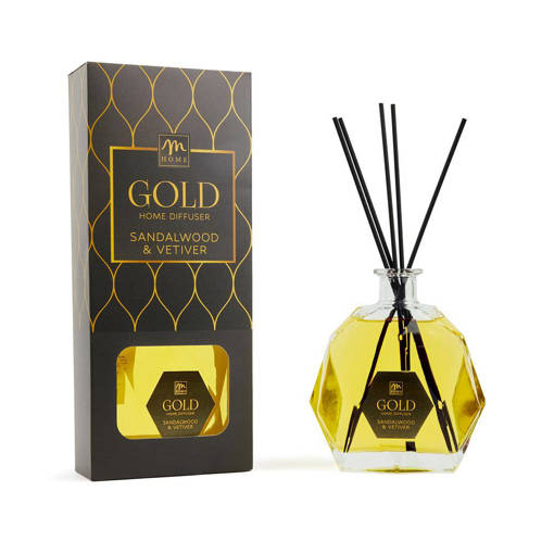 Mercury   Diffusore Di  Fragranza  Con Bottiglia  Esagonale 700  Ml  Sandalwood& Vetiver  Con  Bacchetti In Fibra  + 1  Tester In
