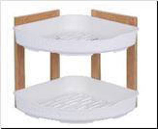 Galileo Angoliera 2 Ripiani 23X27Cm Plastica/Bambu'