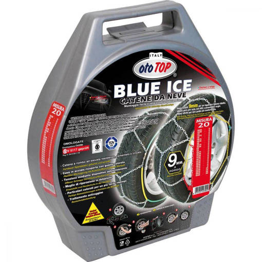 Ototop Catene Neve Mis 40 - 9 Mm A Rombi Blue Ice