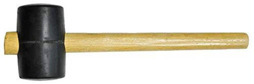 Kombo Mazzuolo In Gomma Da 400 Gr. Diam.55Mm, Manico In  Legno