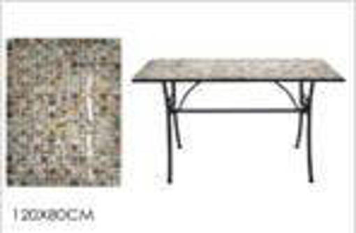 TAVOLO 120X80CM VETRO EFFETTO MOSAICO