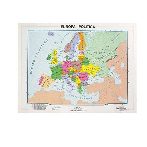 CWR - Carta Geografica Da Banco Cm.21X29,7 - Europa  Politica/Fisica 09344