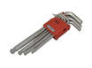 Kombo Set 9 Pz Chiavi Maschio Esagonali Ball-Point Piegate Serie 9 Pezzi In Cromo Vanadium Crv, Esecuzione Cromata, Con Astuccio Per Rimessaggio. Misure 1,5 / 2 / 2,5 / 3 / 4 / 5 / 6 / 8 / 10