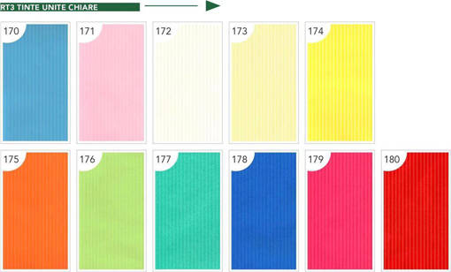 Florio - Assortimento RT3 TINTE UNITE CHIARE  bianco  millerighe 70x2 31570