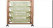Legno Line Carrello Legno Con Cesti Plastica