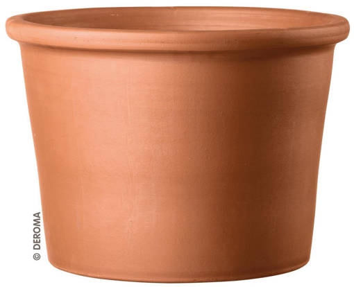 Deroma Vaso Cilindro Terracotta Bordato, cm 18 