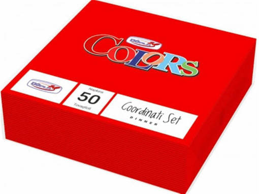 Dopla Tovaglioli Ovatta 33X33 2Veli  Rosso Carta