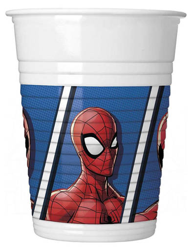 Bicchieri Plastica Spiderman Team Up Ml 200 Cf 8