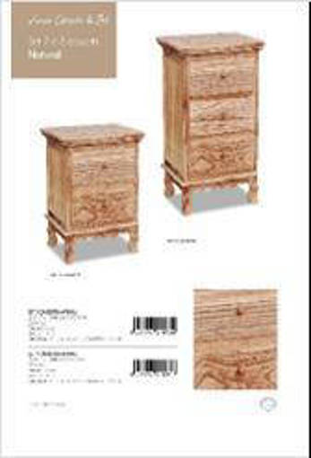 ZAMBETTI COMODINO 2 CASSETTI NATURAL