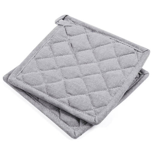 Zambetti Coppia Presine Ajour Grigio Melange