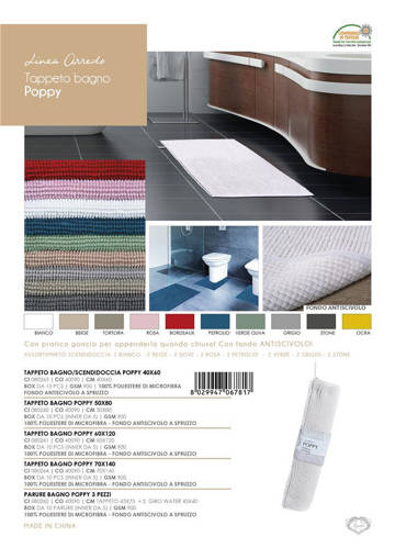 Zambetti PARURE 3PZ POPPY 45*75+2*50*40 TORTORA