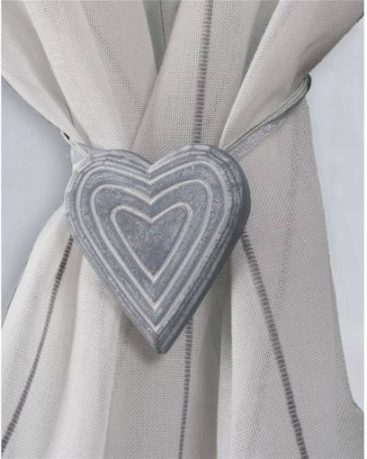 Zambetti Fermatenda Cuore Embossed Grigio/Bianco