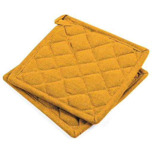 Zambetti Coppia Presine Ajour Mustarad