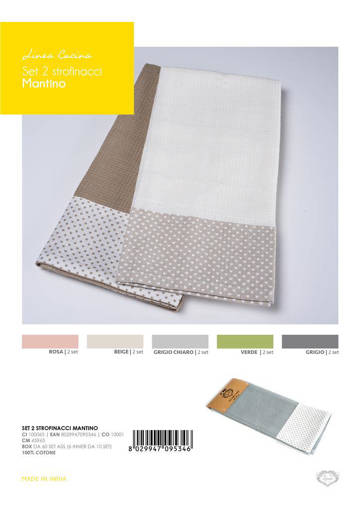 Zambetti set 2 strofinacci mantino 45*65