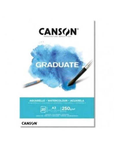 Canson - Blocco GRADUATE Watercolour A3 20fg. 250 g/m² C400110375