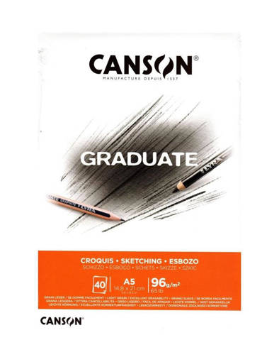 Canson - Blocco GRADUATE Sketching A4 40fg. 96 g/m² C400110362