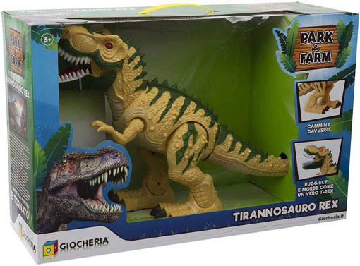 Giocheria - PARK&FARM - T-REX con Verso, Luci e Suoni Camminante Avano/Verde GGI190189