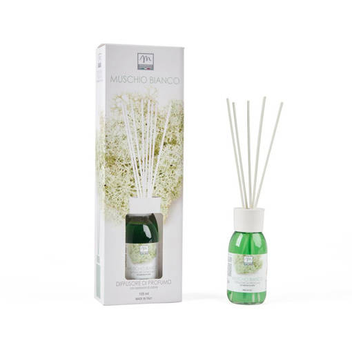 Mercury  16477  - Diffusore Di  Essenza Con  Bacchetti In Fibra 125 Ml  Muschio Bianco