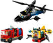Lego City Great Vehicles 60462 Elicottero, autopompa e sottomarino