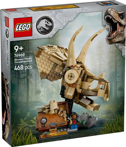 Lego Jurassic World 76969 Fossili di dinosauro: teschio di Triceratopo