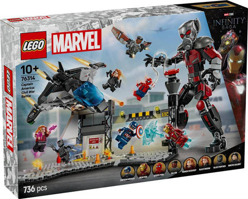 Lego Super Heroes Marvel 76314 Azione di battaglia Captain America: Civil War