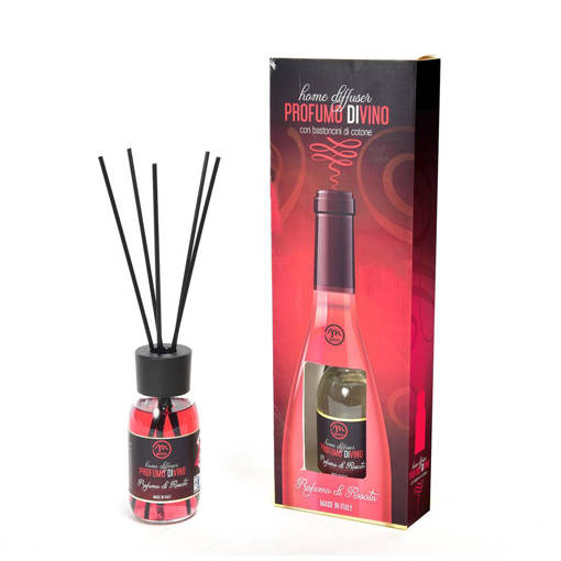 Mercury  99910 -   Diffusore Di  Essenza  "  Profumo Di  Rosato "  Con  Bacchetti In Fibra 125 Ml   Con Scatola  Regalo