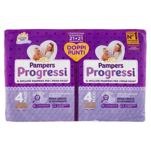 Pampers Progressi Maxi Taglia 4, 42 Pannolini