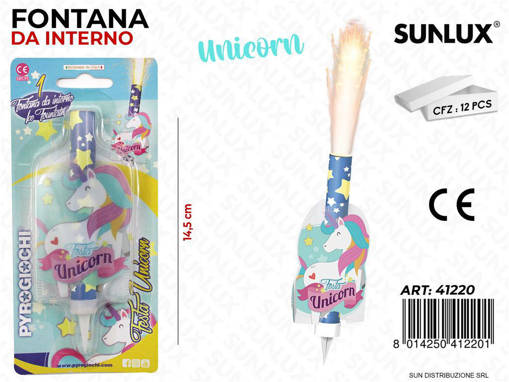Wooparty Fontana Da Interno Unicorn 14.5Cm /Pz Da 12**