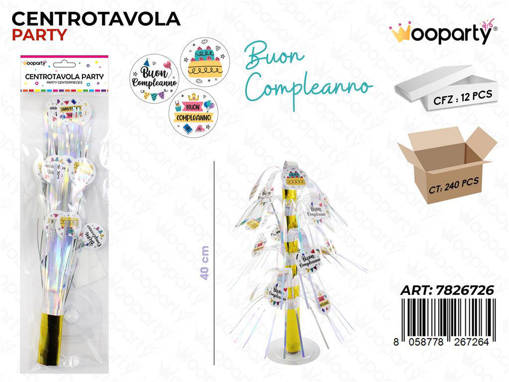 Wooparty Centrotavola Party B. Compl. 40Cm /Pz Da 12**