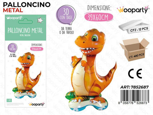 WOOPARTY PALLONCINO METAL 3D 39*60CM /PZ DA 12**
