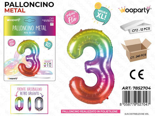 PALLONCINO METAL M.COLOR N.3 100CM /PZ DA 12**