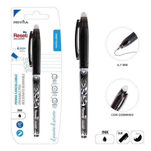 Pryma Penna Cancellabile Reset 0.7Mm Nero Bl. 0210451