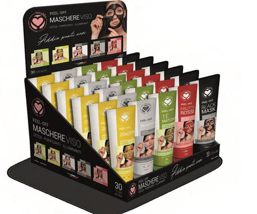 Display 1Pz Maschere Peel-Off 75Ml