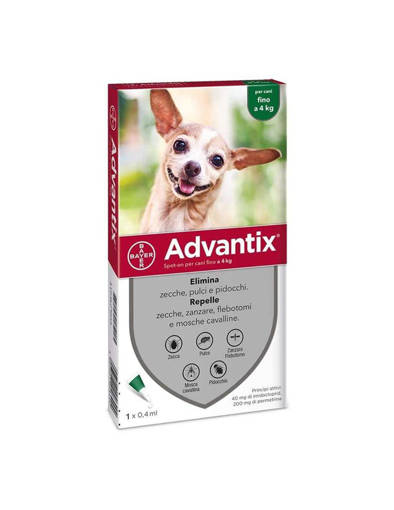 Advantix Spot On per cani fino a 4 kg - 1 x 0,4 ml