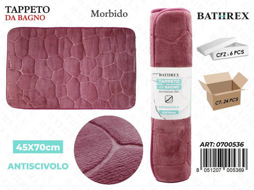 Bathrex Tappeto Da Bagno 45*70Cm Rosso Scarlatto