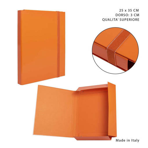 Pryma Cartella 3/L Elast.Piatto D3 25X35Cm Arancio 0212487
