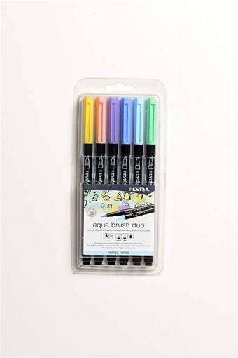 Fila - Lyra - Pennarello a doppia punta Aqua Brush 6 pz Pastel Tones L6521061