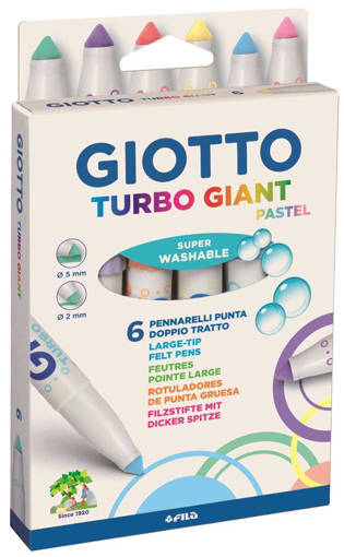 Fila - Giotto - Pennarello Turbo Giant 6 pz colori pastel F431000